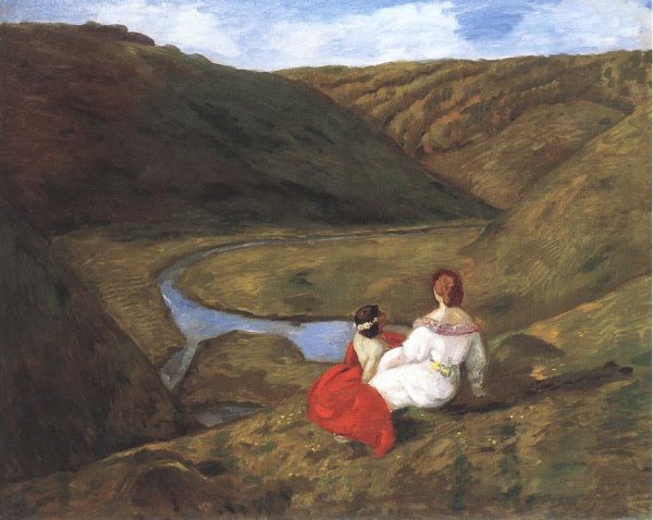 In the Valley by Bela Ivanyi-Grunwald - Hand-Painted Oil Painting Reproduction