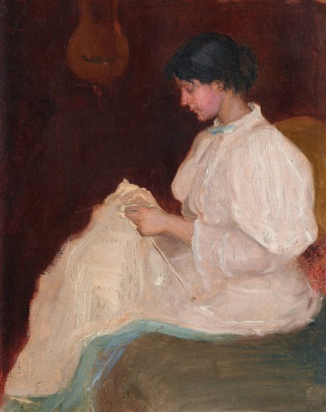 Helen Pratt  by Bela Lyon Pratt - Hand-Painted Oil Painting Reproduction