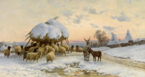 Winterzeit by Bela Pallik Oil Painting