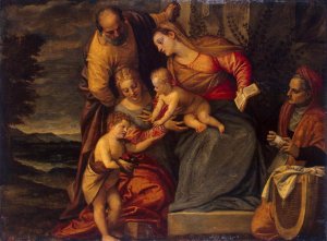 Holy Family with Sts Catherine, Anne and John