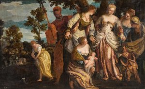 The Finding of Moses by Benedetto Caliari Oil Painting
