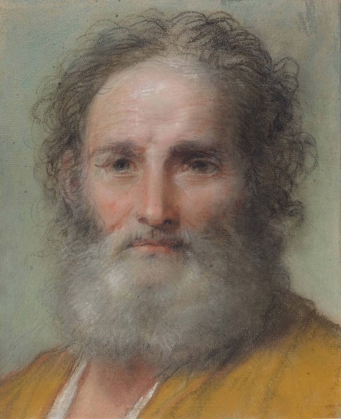 Head of a Bearded Man  by Benedetto Luti - Hand-Painted Oil Painting Reproduction