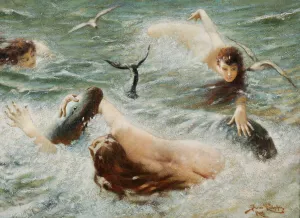Spielende Nymphen by Benes Knupfer Oil Painting