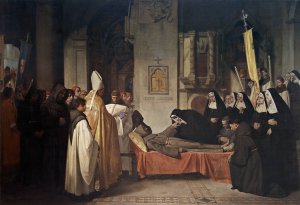 Traslazione Del Corpo Di St. Francesco by Benet Mercade Oil Painting