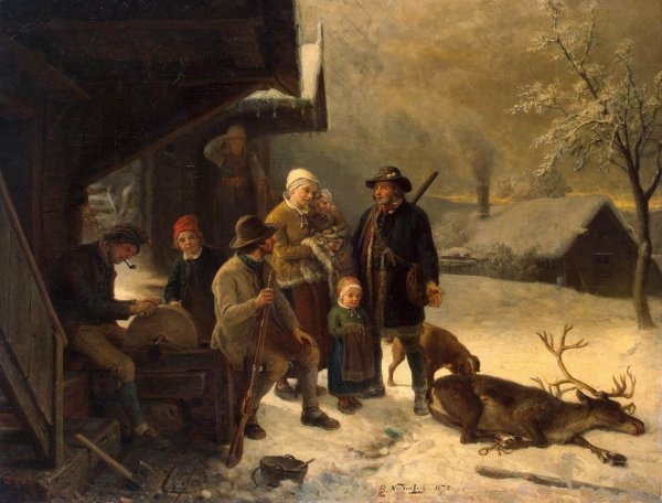 Main Product Photo of Dead Stag Painting by Bengt Nordenberg