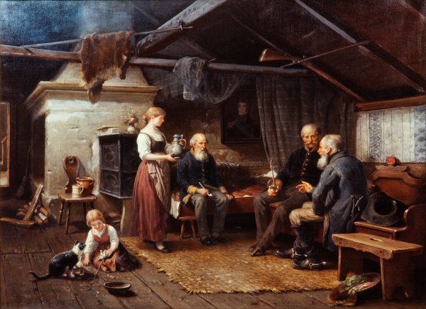 The Veterans  by Bengt Nordenberg - Hand-Painted Oil Painting Reproduction