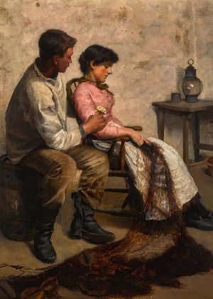 Courtship by Benjamin Arthur Bateman Oil Painting
