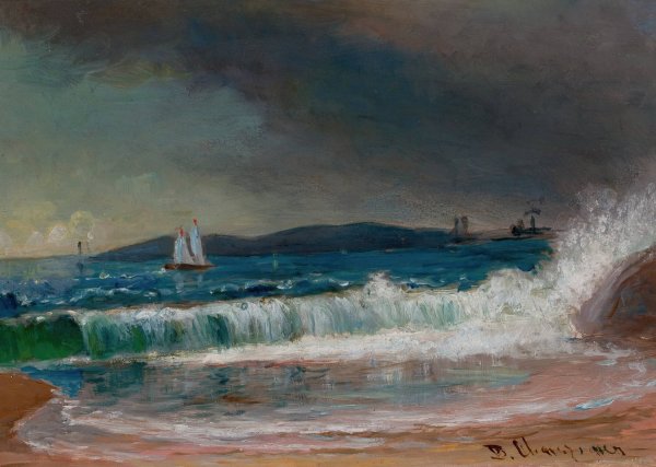 Main Product Photo of Oil Study for Seascape Painting by Benjamin Champney
