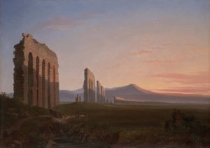 View of the Roman Campagna by Benjamin Champney Oil Painting