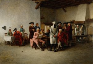 The Clubroom by Benjamin-Eugene Fichel Oil Painting