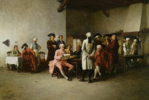 The Clubroom by Benjamin Eugene Fichel Oil Painting