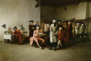 The Clubroom by Benjamin Eugene Fichel Oil Painting