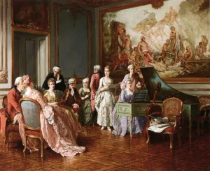 The Music Concert Oil painting by Benjamin Eugene Fichel