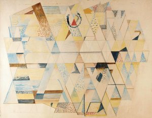 Futurist Garden by Benjamin F. Berlin Oil Painting