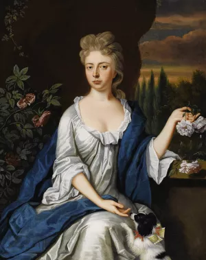 Lady Hockley by Benjamin Ferrers Oil Painting