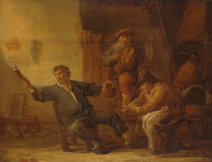 Interior of a Peasant Hut Oil painting by Benjamin Gerritsz Cuyp