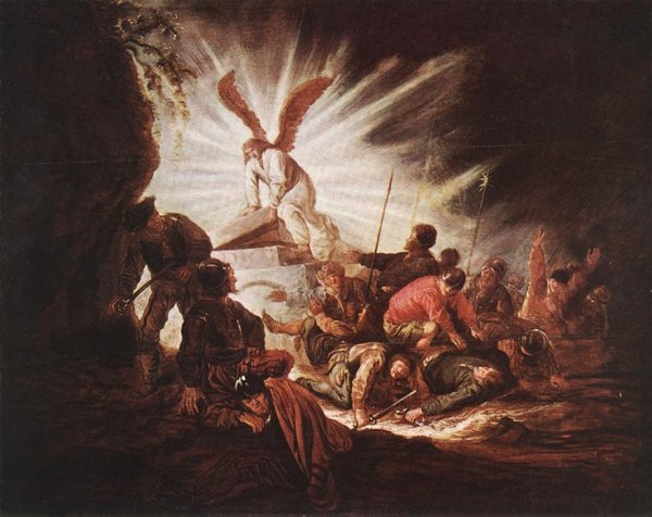 Main Product Photo of The Angel is Opening Christs Tomb Painting by Benjamin Gerritsz. Cuyp