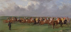 Silks and Satins of the Turf by Benjamin Herring Oil Painting