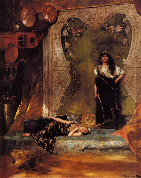Main Product Photo of Afternoon Langour Painting by Benjamin Jean Joseph Constant