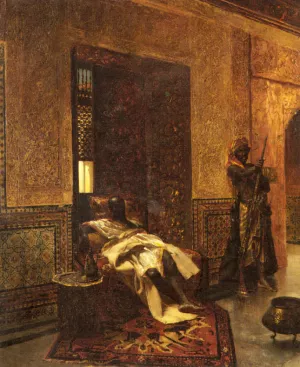 Guarding the Chieftain painting by Benjamin Jean Joseph Constant