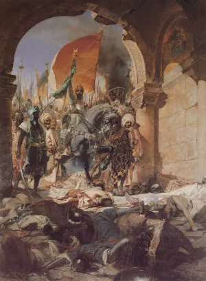 The Entry of Mahomet II into Constantinople by Benjamin Jean Joseph Constant - Oil Painting Reproduction