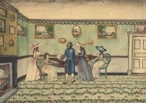 Harpsichord Recital At Count Rumford's, Concord, New Hampshire Oil painting by Benjamin Thompson