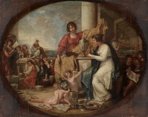 British Manufactory; A Sketch by Benjamin West Oil Painting