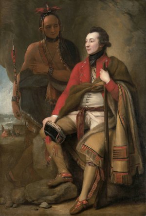 Colonel Guy Johnson and Karonghyontye by Benjamin West Oil Painting