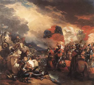 Edward III Crossing the Somme by Benjamin West - Oil Painting Reproduction