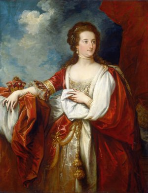 Elizabeth,Countess of Effingham by Benjamin West Oil Painting