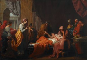 Erasistratus the Physician Discovers the Love of Antiochus for Stratonice by Benjamin West Oil Painting