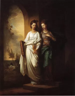 Fidelia and Speranza by Benjamin West - Oil Painting Reproduction