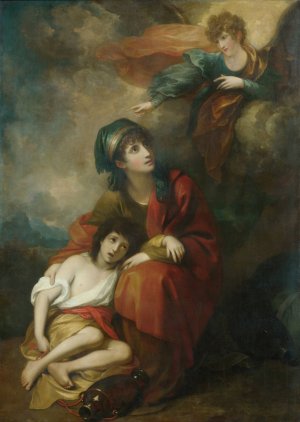 Hagar and Ishmael by Benjamin West Oil Painting