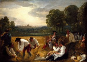 Harvesting at Windsor by Benjamin West Oil Painting