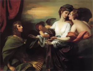 Helen Brought to Paris Oil painting by Benjamin West