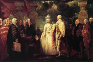 His Majesty George III Resuming Power by Benjamin West Oil Painting