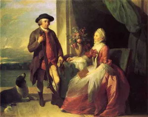 Mr. Robert Grafton and Mrs. Mary Partridge Wells Grafton by Benjamin West - Oil Painting Reproduction