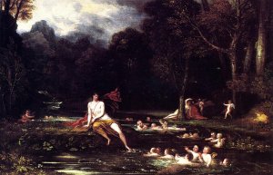 Narcissus and Echo Oil painting by Benjamin West
