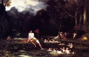 Narcissus and Echo painting by Benjamin West