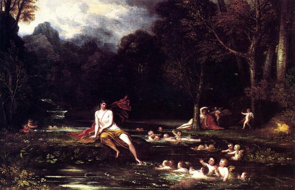 Main Product Photo of Narcissus and Echo Painting by Benjamin West
