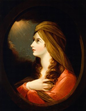 Portrait of a Lady by Benjamin West Oil Painting