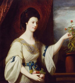 Portrait of Diana Mary Barker by Benjamin West Oil Painting
