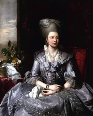 Portrait of Queen Charlotte by Benjamin West Oil Painting
