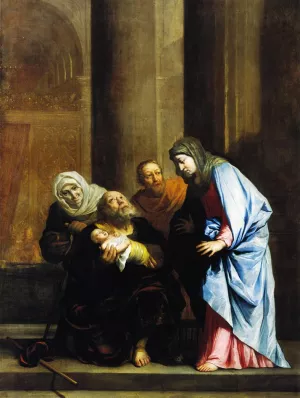Simeon with the Infant Jesus by Benjamin West Oil Painting