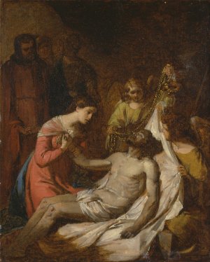Study Of The Lamentation On The Dead Christ by Benjamin West Oil Painting