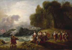 Telemachus and Calypso by Benjamin West Oil Painting