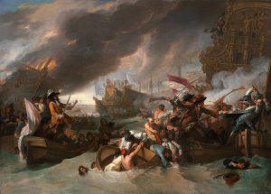 The Battle of La Hogue by Benjamin West Oil Painting