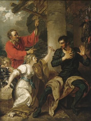 The Damsel and Orlando by Benjamin West Oil Painting