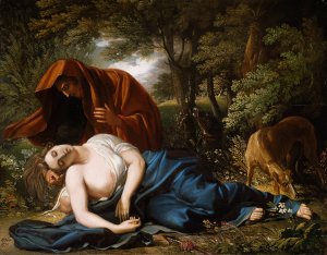 The Death of Procris by Benjamin West Oil Painting