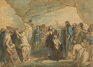 The Raising of Lazarus by Benjamin West Oil Painting